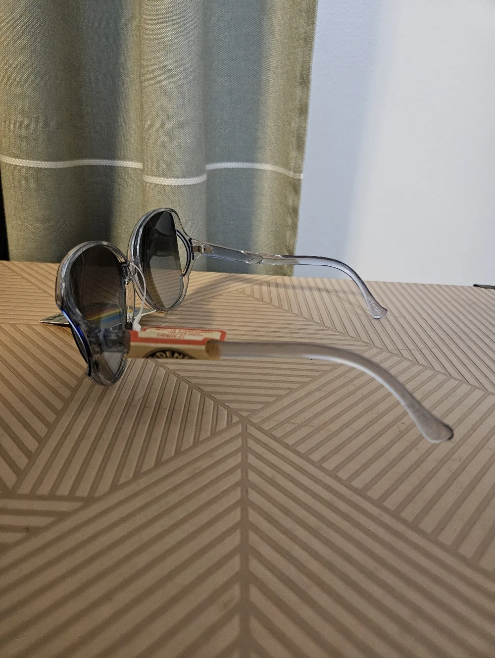 Vintage Polaroid Foreign Intrigue Sunglasses Opti-Ray Clear Frame Deadstock New
